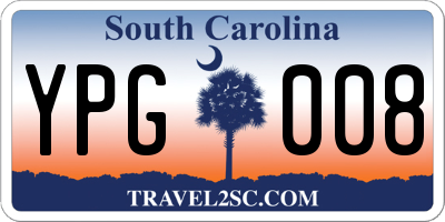 SC license plate YPG008