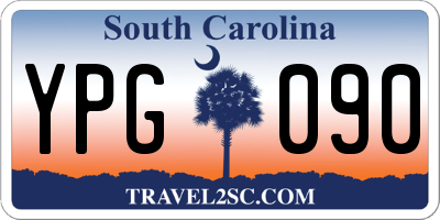 SC license plate YPG090