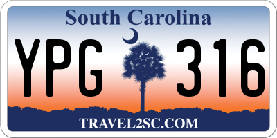 SC license plate YPG316