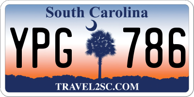 SC license plate YPG786