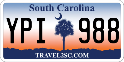 SC license plate YPI988