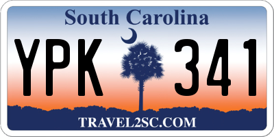SC license plate YPK341
