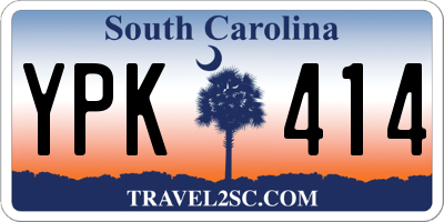 SC license plate YPK414