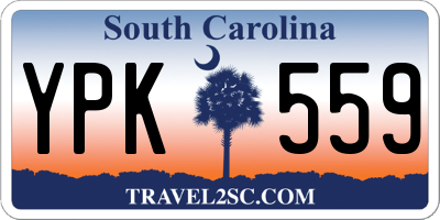 SC license plate YPK559