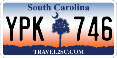 SC license plate YPK746