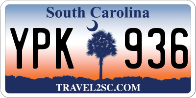 SC license plate YPK936
