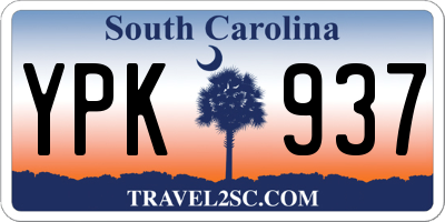 SC license plate YPK937