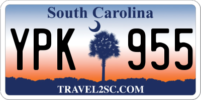 SC license plate YPK955