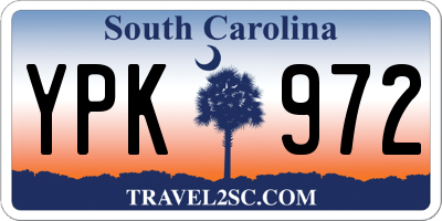 SC license plate YPK972