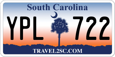 SC license plate YPL722