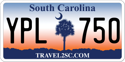 SC license plate YPL750
