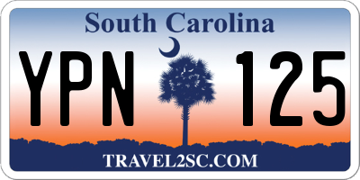 SC license plate YPN125