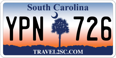 SC license plate YPN726