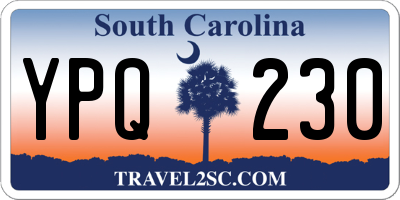 SC license plate YPQ230