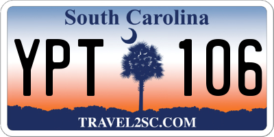 SC license plate YPT106