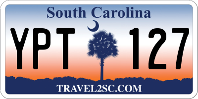 SC license plate YPT127