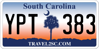 SC license plate YPT383