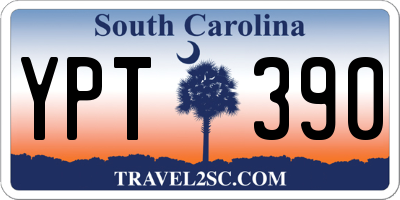SC license plate YPT390