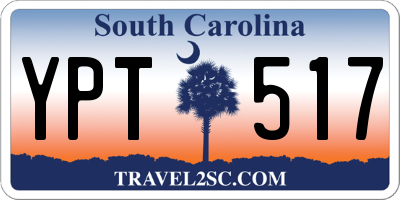 SC license plate YPT517