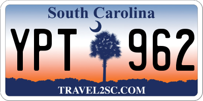 SC license plate YPT962