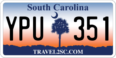 SC license plate YPU351