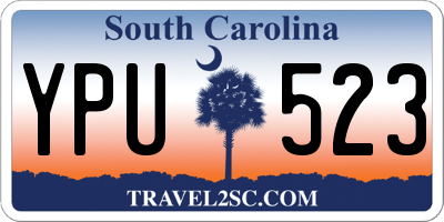 SC license plate YPU523