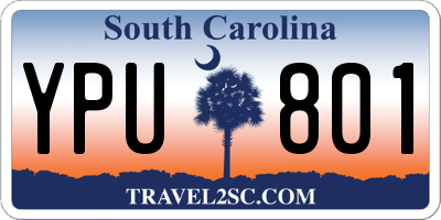 SC license plate YPU801