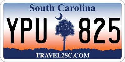 SC license plate YPU825