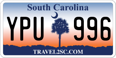 SC license plate YPU996