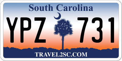 SC license plate YPZ731