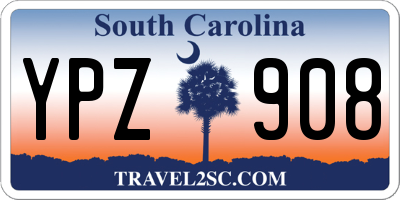 SC license plate YPZ908