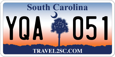 SC license plate YQA051