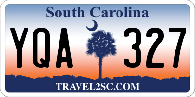 SC license plate YQA327