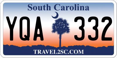 SC license plate YQA332