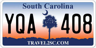 SC license plate YQA408
