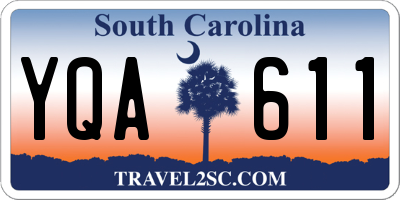 SC license plate YQA611