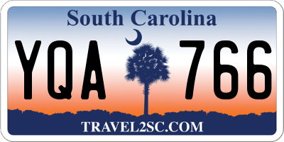 SC license plate YQA766