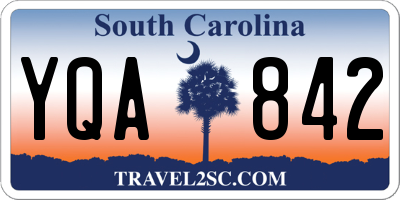 SC license plate YQA842