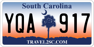 SC license plate YQA917