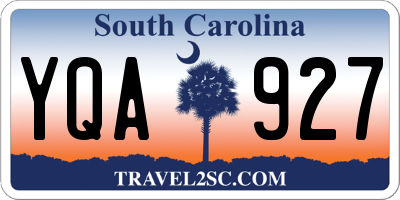 SC license plate YQA927