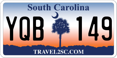 SC license plate YQB149