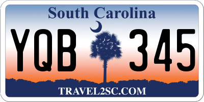 SC license plate YQB345