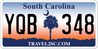 SC license plate YQB348
