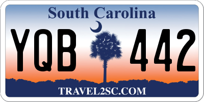 SC license plate YQB442
