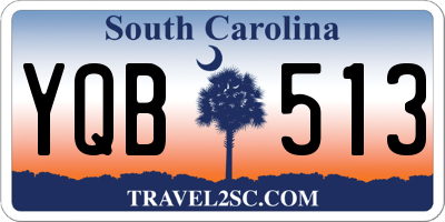 SC license plate YQB513