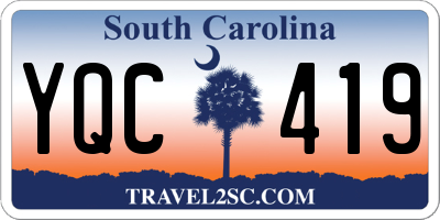 SC license plate YQC419