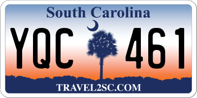 SC license plate YQC461