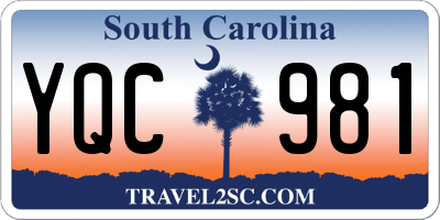 SC license plate YQC981