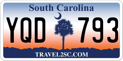 SC license plate YQD793