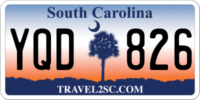 SC license plate YQD826